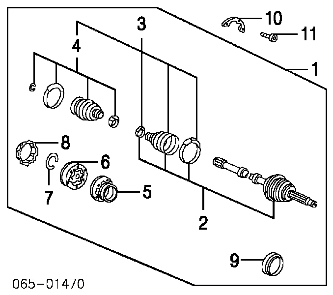  Árbol de transmisión trasero derecho para Lexus IS 