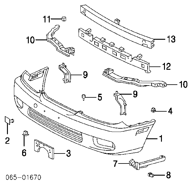  Clips de fijación de parachoques delantero para Lexus RC ASC10,GSC1_