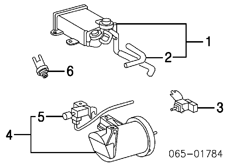 Valvula De Adsorcion De Vapor De Combustible 2586050100 Toyota