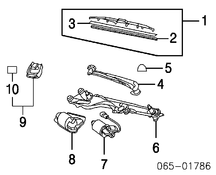 8521450060 Toyota goma del limpiaparabrisas lado copiloto