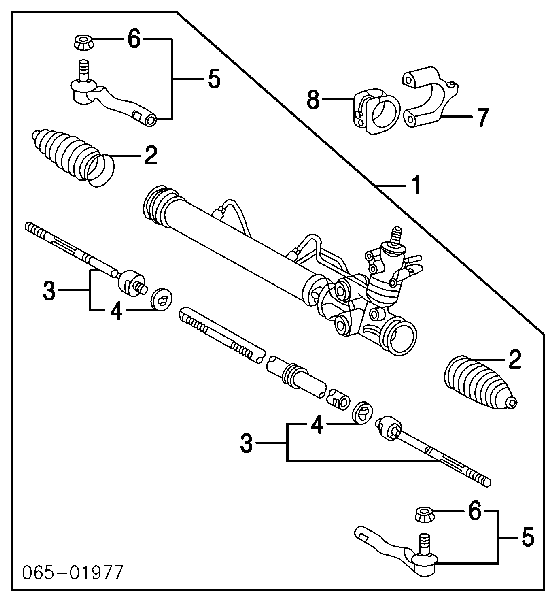 4550329795 Toyota barra de acoplamiento