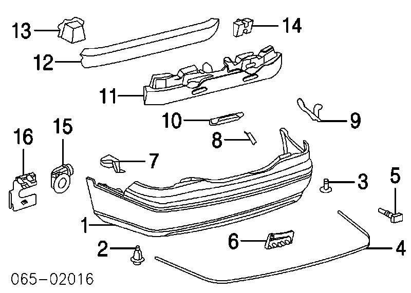 5215950905 Toyota parachoques trasero