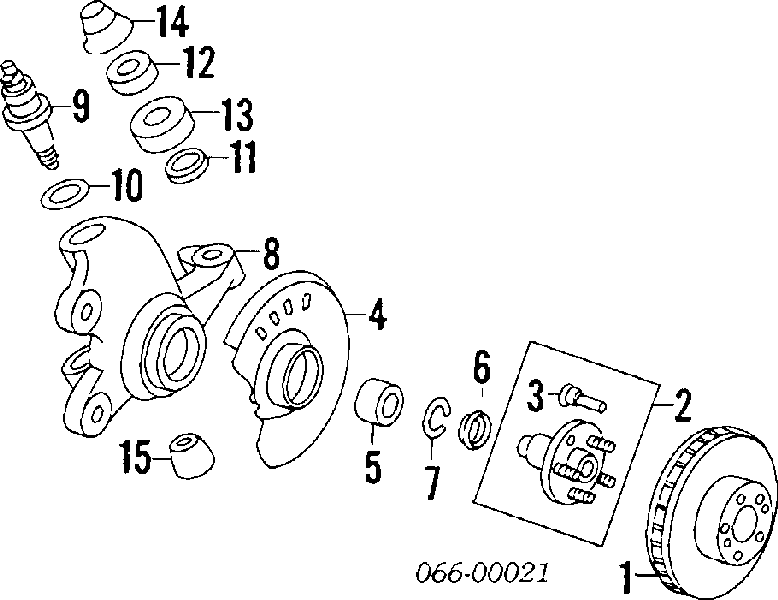 4020671U01 Nissan freno de disco delantero