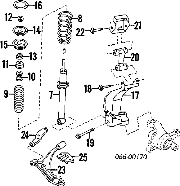 54500-50J25 Nissan barra oscilante, suspensión de ruedas delantera, inferior derecha