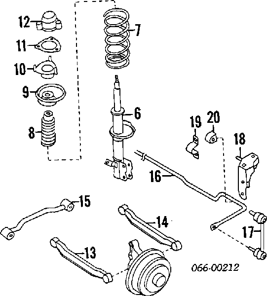  Casquillo de barra estabilizadora trasera para Nissan Prairie M11