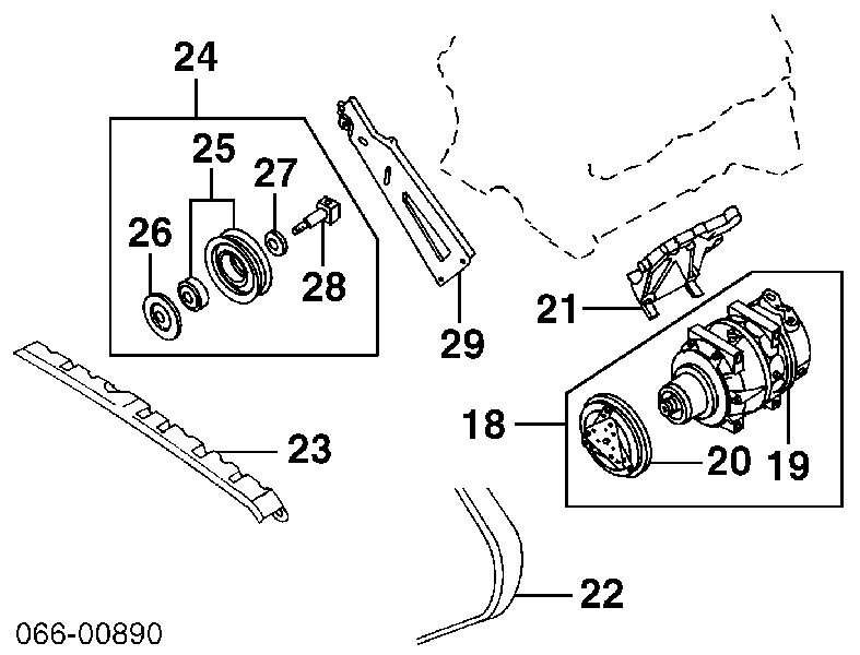 119200W001 Nissan correa trapezoidal