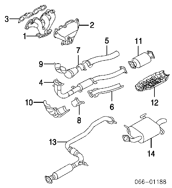 1403653J00 Nissan junta de colector de escape