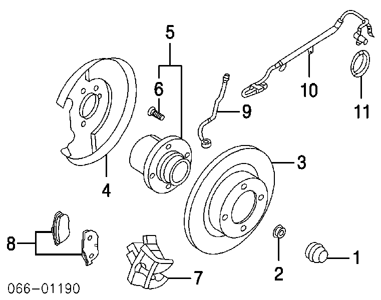  44060-6J090 Nissan pastillas de freno traseras