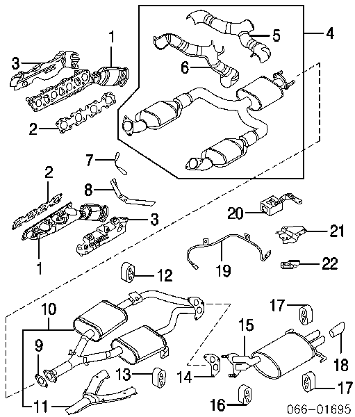 206515L710 Nissan soporte, silenciador