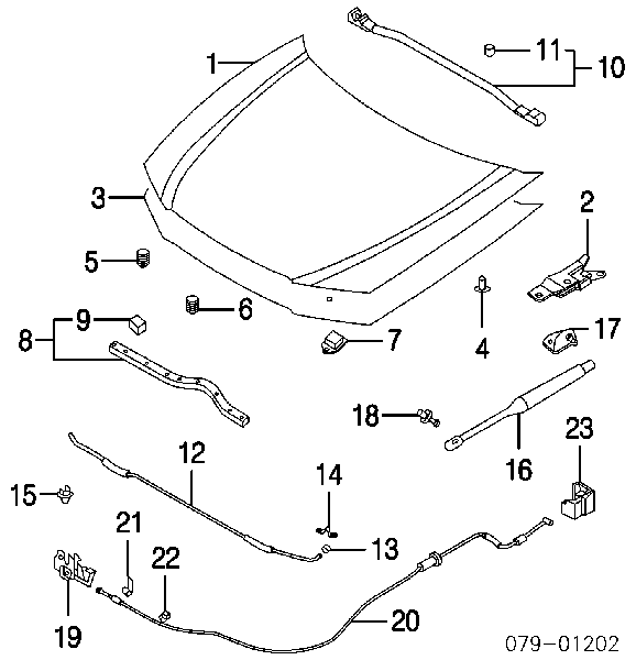 811303C000 Hyundai/Kia cerradura del capó de motor