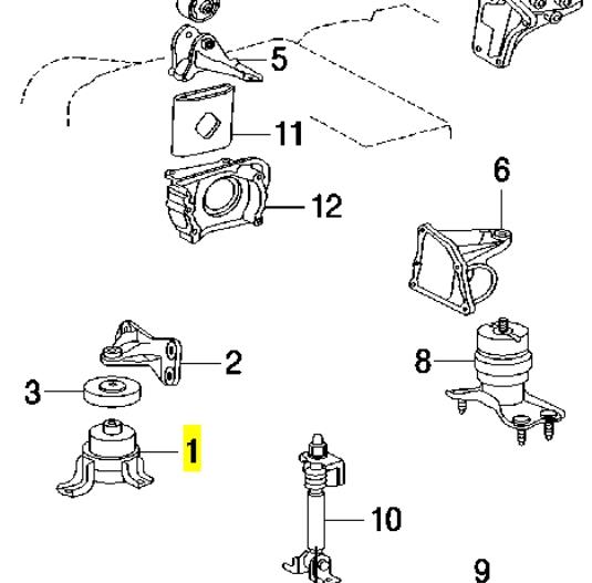  Soporte motor delantero para Lexus RX U1_