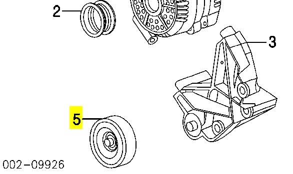 F7CZ6C348AA Ford polea inversión / guía, correa poli v