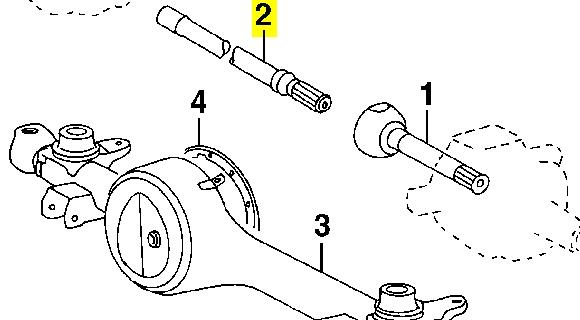 4341160090 Toyota semieje de transmisión intermedio