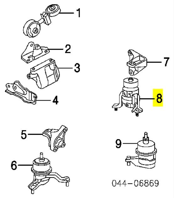 123610A080 Toyota soporte motor delantero