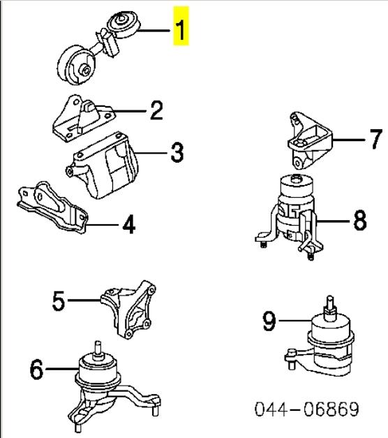 123630H050 Toyota soporte de motor derecho