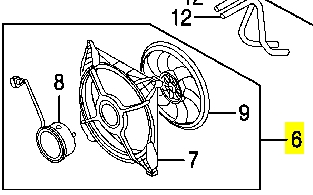  Difusor de radiador, ventilador de refrigeración, condensador del aire acondicionado, completo con motor y rodete para KIA Magentis 1 