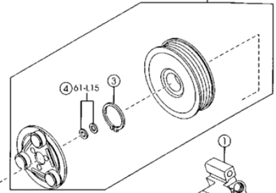  Polea Compresor A/C para Mazda 6 GG