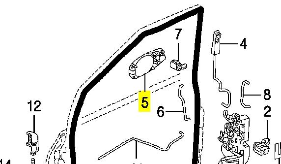 Tirador de puerta exterior delantero derecha K04717512AC Fiat/Alfa/Lancia