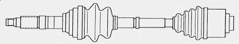 Árbol de transmisión delantero izquierdo DRS615200 Open Parts