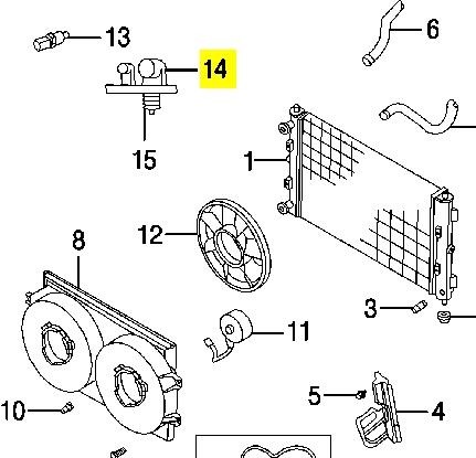  Caja del termostato para Chrysler Sebring JR