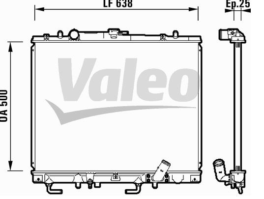 734143 VALEO radiador refrigeración del motor