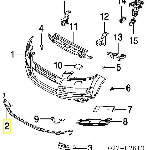  Alerón parachoques delantero para Audi Q7 4LB