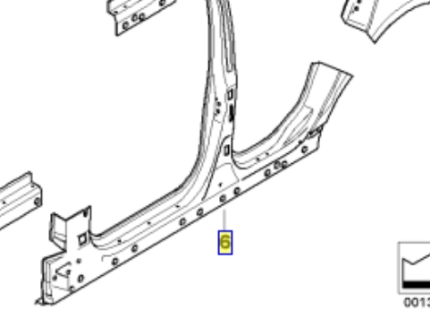  Chapa de acceso derecha para BMW 1 E81, E87