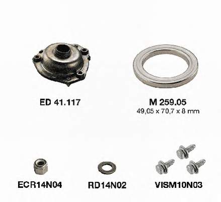 KB659.21 SNR soporte amortiguador delantero izquierdo