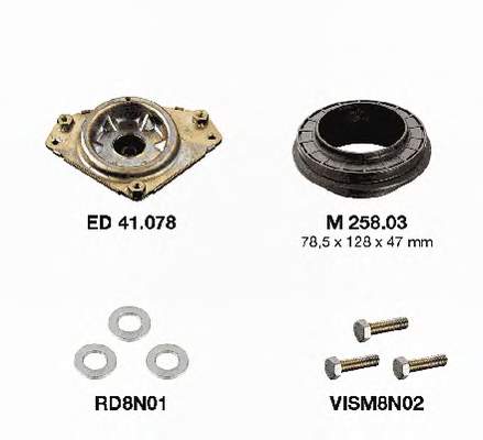 KB66004 SNR soporte amortiguador delantero izquierdo