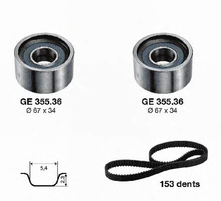 KD455.34 SNR kit correa de distribución