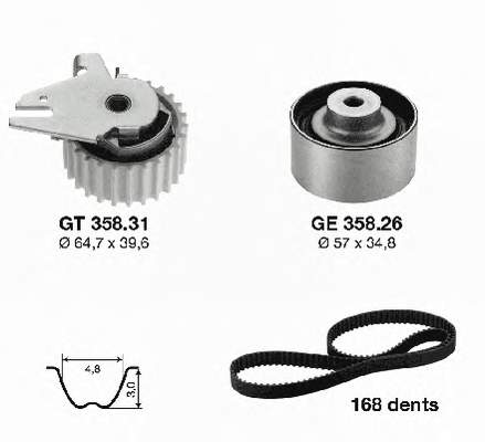 KD45831 SNR kit correa de distribución