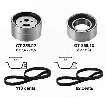 KD459.04 SNR kit correa de distribución