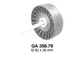 GA358.79 SNR polea inversión / guía, correa poli v