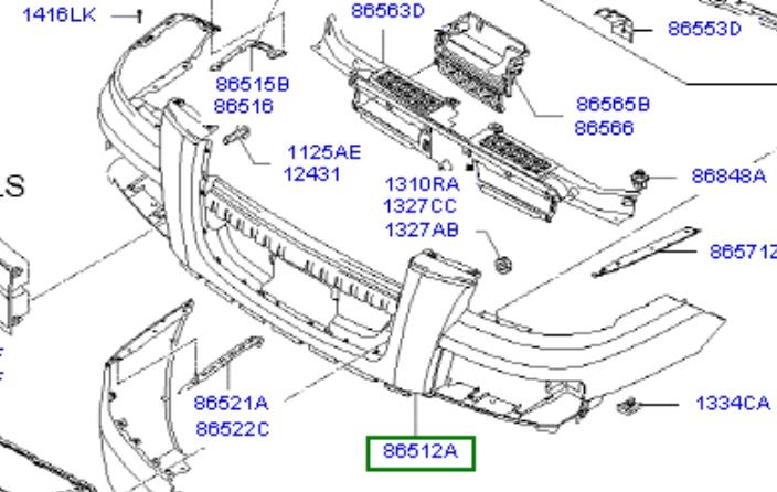  Parachoques delantero, parte superior para Hyundai H-1 STAREX 