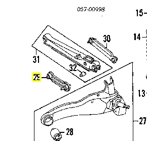 MMR491348 Mitsubishi barra transversal de suspensión trasera