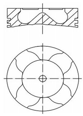 0334012 Mahle Original pistón completo para 1 cilindro, cota de reparación + 0,50 mm