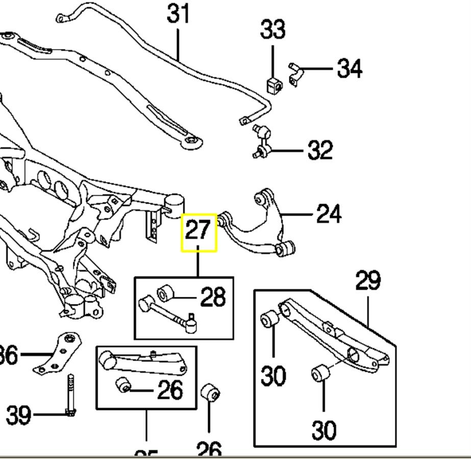 20250XA020 Subaru brazo de suspension trasera