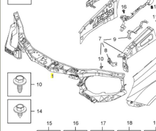 6312054 Opel soporte de radiador completo