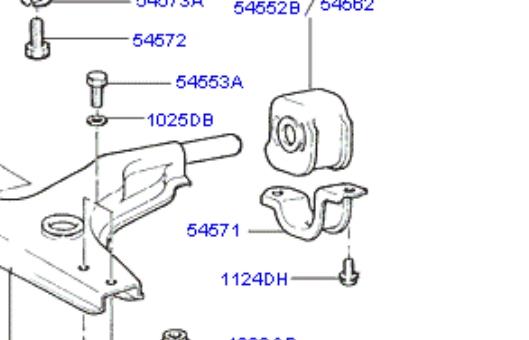 5455224100 Mitsubishi silentblock de suspensión delantero inferior