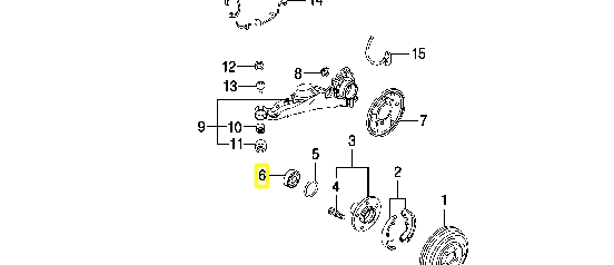 EC0126151A Mazda cojinete de rueda trasero