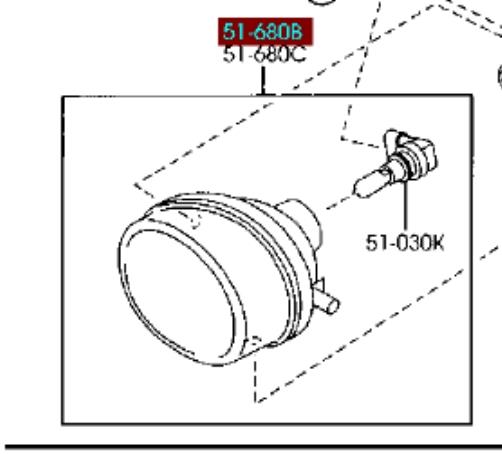 CC2251680 Mazda faro antiniebla derecho