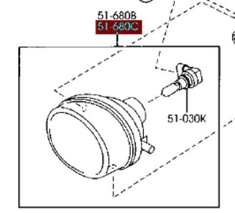 CC2251690 Mazda faro antiniebla izquierdo