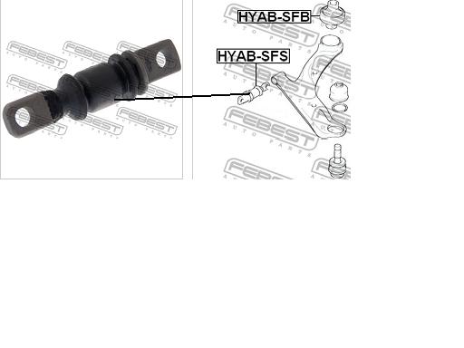 HYAB-SFS Febest silentblock de suspensión delantero inferior