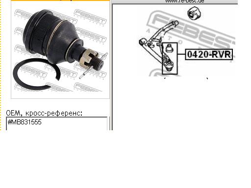  Rótula de suspensión inferior para Mitsubishi Space Runner N1W, N2W