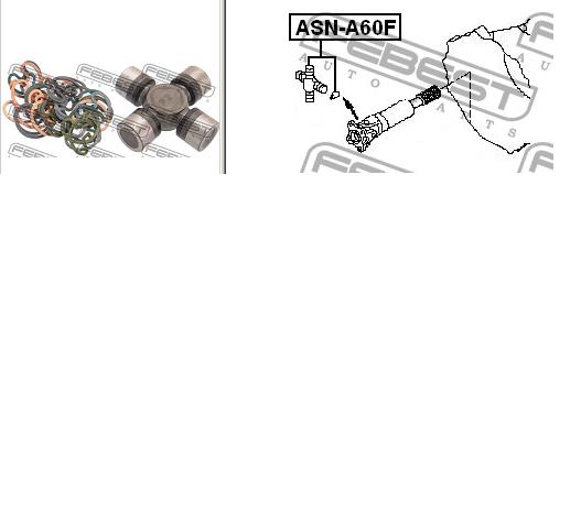 ASNA60F Febest cruceta de árbol de cardán trasero