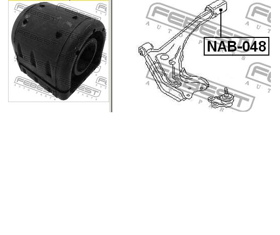 NAB-048 Febest silentblock de suspensión delantero inferior