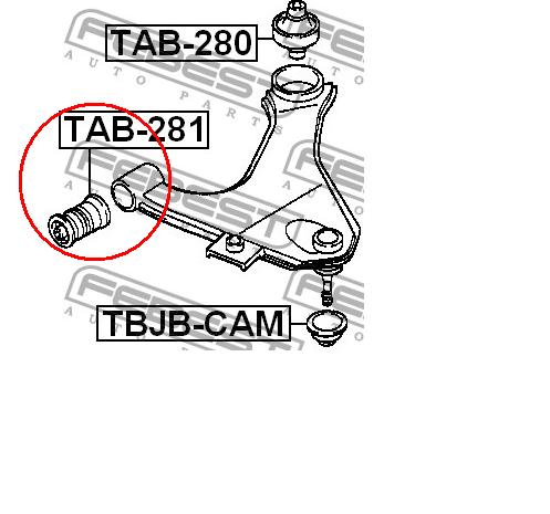 .4865487402000 Daihatsu silentblock de suspensión delantero inferior