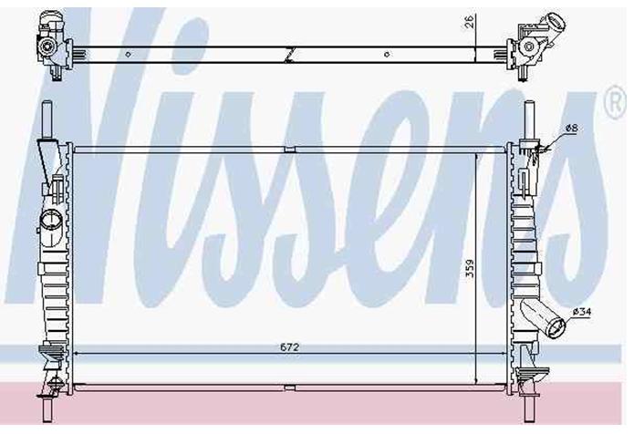 62128 Nissens radiador refrigeración del motor