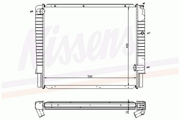 5002247 Volvo radiador refrigeración del motor