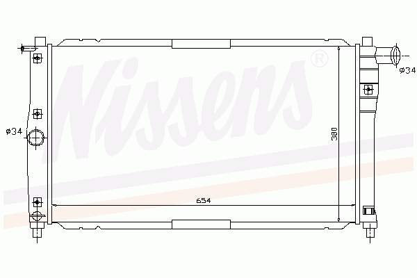 61658 Nissens radiador refrigeración del motor